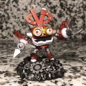 A custom Figure of VVind Up, an employee exclusive character of Vicarious Visions. Figure uses my current base design meant to resemble the style of bases of the official figures, while now fitting nfc key tags instead of cards