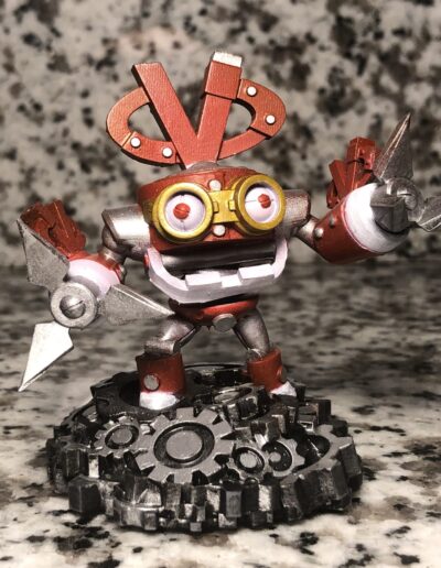 A custom Figure of VVind Up, an employee exclusive character of Vicarious Visions. Figure uses my current base design meant to resemble the style of bases of the official figures, while now fitting nfc key tags instead of cards