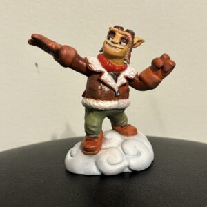 Custom figure of Flynn, a supporting character in the skylanders series. Figure is designed to resemble his appearance in the "Superchargers" game.