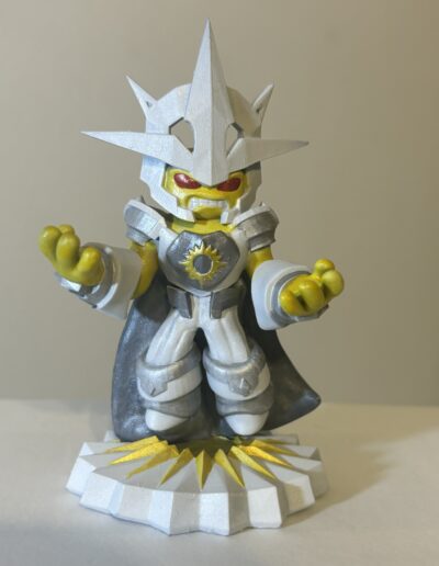 A custom Figure of Luminous, one of the boss battle Characters from the Skylanders series.