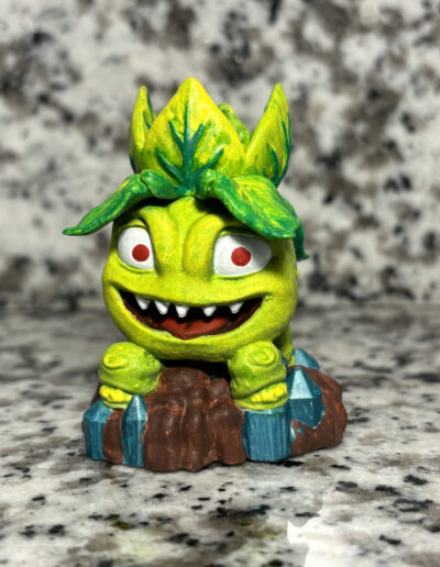 A custom Figure of Tussle Sprout, one of the minor villain characters from the Skylanders series